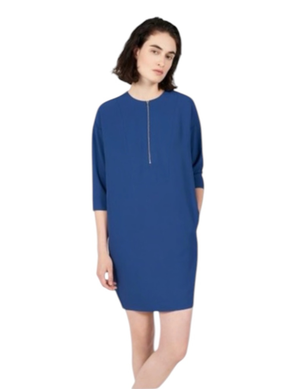 EVERLANE Japanese GoWeave Front-Zip Dress size 4
